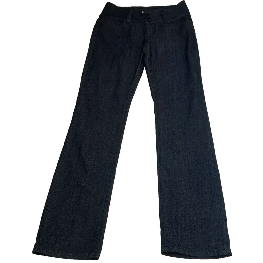 New Para Womens Straight Jeans Size 15 Wide High Rise Denim Black Stretch $59